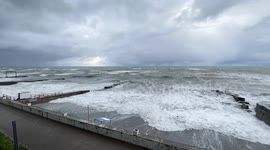 Russia: Stormy sea in Sochi