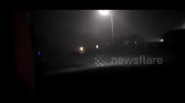 Severe storm brings heavy rain and strong winds to Nicholasville, Kentucky, USA