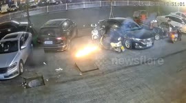 Terrifying Explosion: Boy's Fireworks Detonate Methane in Manhole, Launching Cover!