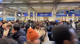 Travel Chaos at St Pancras International, London, After Channel Tunnel Power Failure Disrupts Eurostar Trains.
