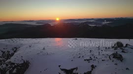 On Christmas Day After a night hike up Ben Nevis we found ourselves in a cloud inversion and a perfect sunrise