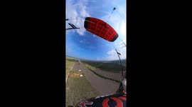 Skydiver Makes a Hard Landing