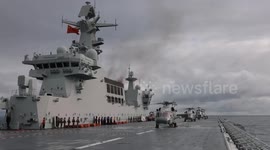 China: PLA's amphibious assault ship Hainan takes part in drills around Taiwan