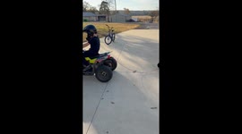 Brothers Use ATV To Pull Pedal Cart