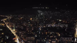 Night Drone Views of Damascus at the End of 2025