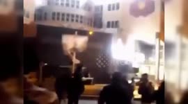 Iran: Protester in Iran Tears Down Qassem Soleimani Banner