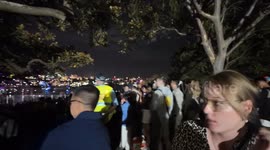 New Year’s Eve crowds at Mrs Macquaries Chair in Sydney, Australia