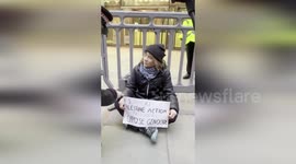 UK: Greta Thunberg Arrested During Pro Palestinian Sit In In London
