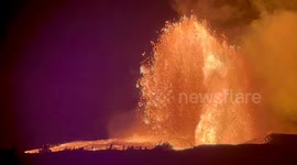 Exclusive footage shows Kilauea erupting before dawn on Christmas Eve—raw display of volcanic power captured in Hawaii