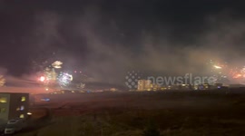New Year’s Eve celebrations in Iceland have the majority of the population shooting up fireworks. Everywhere you look, the sky looks like this.