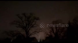 Fireworks continue past midnight on New Year’s Eve in Berlin, Germany