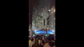 New Year’s Eve fireworks light up London skyline in England, UK