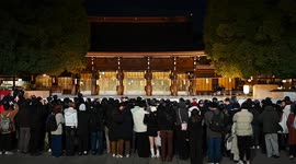 Thousands visit Meiji Shrine in Tokyo to welcome the New Year
