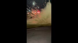 Motorists panicked as water main burst triggers flash flood on Canadian road