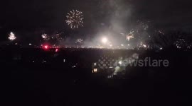 Fascinating grassroots fireworks display fills the night sky over Hull, UK