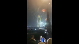 Spectacular London eye New Year celebration