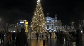 Lviv residents mark new year despite war restrictions