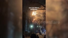 Video shows firefighters battling fire at historic Amsterdam church