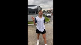 Girl Does Aerial and Slips