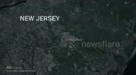MOTION GRAPHIC - 1 killed, another critically injured as 2 helicopters collide mid-air in US state of New Jersey