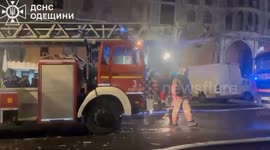Russian drone attack causes fire in Odesa, Ukraine says