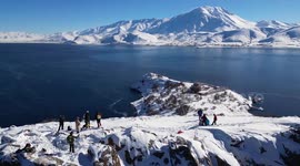 Türkiye's Akdamar Island offers picturesque winter scenery for visitors