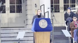 Rep. Ocasio-Cortez delivers remarks at New York City mayoral inauguration