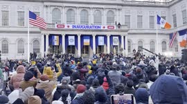 NYC Mayoral Inauguration: Audience chants “tax the rich” during Bernie Sanders address