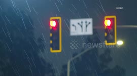 US, Los Angeles: Newbury Park Storm Arrives With Drizzle