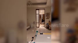 New footage shows moment 6.6 magnitude earthquake hits Taiwan