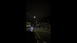 New Year's revellers picture-perfect firework moment ruined by passing bus