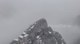 China: Snow transforms Mount Huashan into wonderland