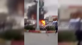 Iran: Protesters Burn Symbols Of Iranian Regime