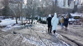 USA: Tourists stroll in Central Park in New York City on the first day of 2026.