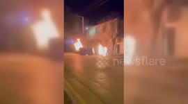 Iran: Protesters Torch Iranian Police Station
