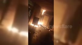 Iran: Protesters Set Fire To Iranian Religious School