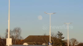The 1st Full Moon of 2026 known as the Wolf Moon rises over Essex