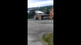 Crashing a Bike Off a Flatbed Trailer