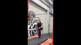 Combination Of Acrobatic Moves On Horizontal Bar