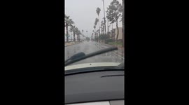 Widespread street flooding amid New Year’s storm in Palm Springs, USA