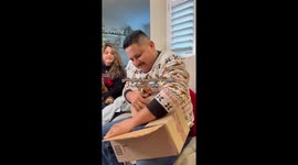 Dad hilariously pranked with “gifts” from his own closet—Christmas clip from ‘thesalguerofam_’ tops 12M views