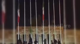 Iran: Protesters Tear Down Iranian Flag