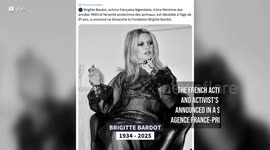 NEWS OF THE WEEK: French actress Brigitte Bardot dies aged 91