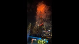 Amazing view to the firework show at Burj Khalifa 2026