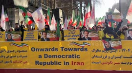 Iranian Opposition Protest Near Downing Street, London