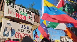 In London, A Syrian Speaker held an emergency demonstration to condemn Trump's war on Venezuela and the kidnapping of Venezuelan President Nicolas Maduro