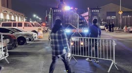 NYPD stages metal barriers outside Metropolitan Detention Center ahead of Maduro arrival