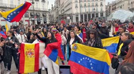 Madrid Celebrates The Capture Of NICOLAS MADURO
