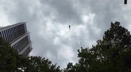 Police helicopter flies over ‘unauthorised’ protests in Sydney, Australia