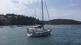 Yachts at The Port of Sivota, Greece